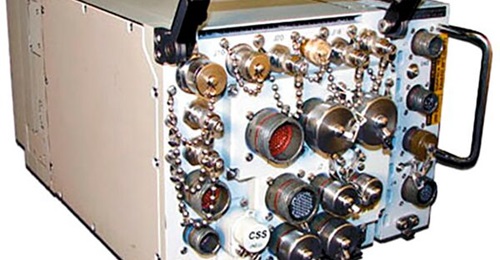 Pictured is the MIDS-JTRS terminal, which provides land, sea, and air forces with communications, navigation, and identification capabilities.