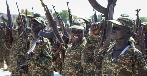 NUF soldiers during their graduation on 30 August.