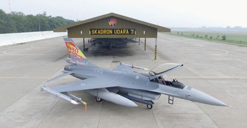 The first Indonesian F-16 A/B that underwent the Falcon STAR (Structural Augmentation Roadmap) and enhanced mid-life upgrade (EMLU) programme, seen here in April 2020. Since then, the TNI-AU has upgraded four other airframes.