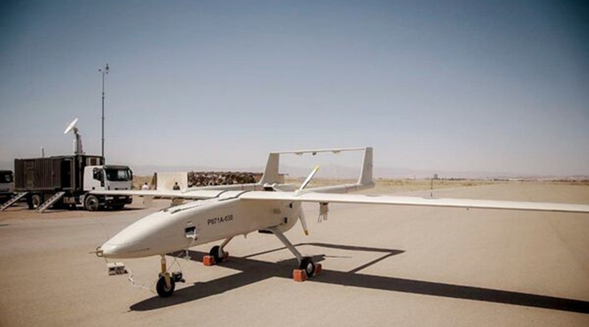 An Iranian Mohajer-6 UAV with its GCS at an airstrip near Gonabad in July 2019. The GCS being used by the Ethiopian military is similar, although not identical.