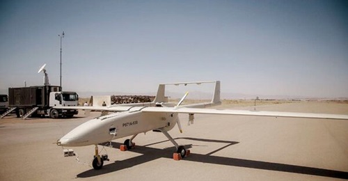 An Iranian Mohajer-6 UAV with its GCS at an airstrip near Gonabad in July 2019. The GCS being used by the Ethiopian military is similar, although not identical.
