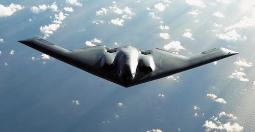 A B-2 Spirit stealth bomber.