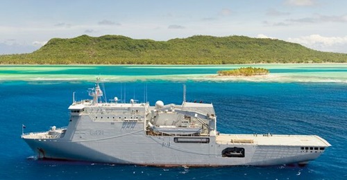 HMNZS 
        
        , seen here during its deployment to Tonga and Samoa for HADR operations.