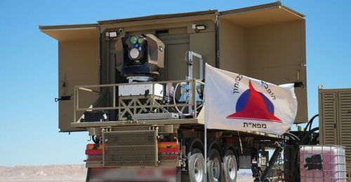 The laser system used in early 2022 trials was the Iron Beam prototype previously seen at a Rafael facility.