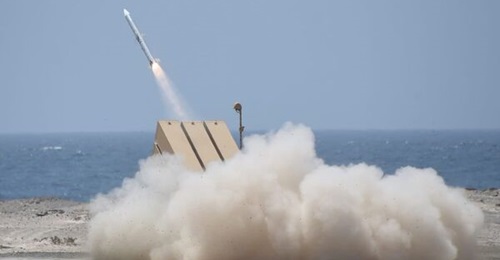 An Omani NASAMS launches an AMRAAM during a test.