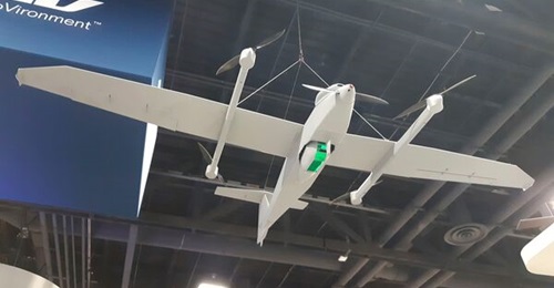 AeroVironment displayed its Jump 20 unmanned aerial vehicle at the 2021 Association of the United States Army (AUSA) annual conference in Washington, DC.