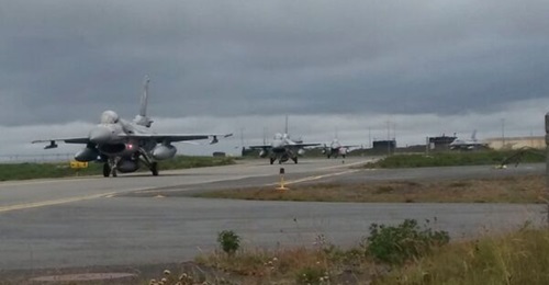 Four Polish F-16s arrive in Iceland for the eastern European nation's first ever deployment to the country.