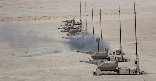 Revolver Guns in action during the QEADF's Exercise 'Shield 6 (Skynex)'.