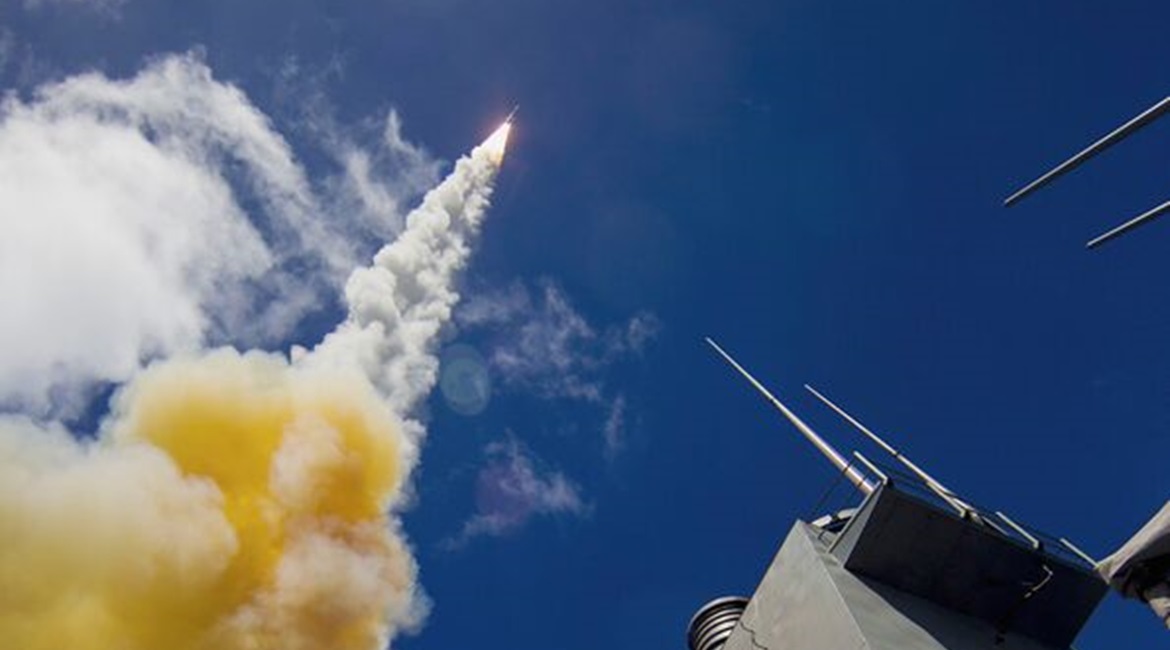 An SM-6 Block I missile arcs skywards following launch from a US Navy guided-missile destroyer. The US State Department recently approved a potential FMS to Australia of services related to the future acquisition of SM-6 Block I and SM-2 Block IIIC air...