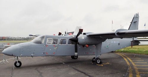 One of nine Defender aircraft that the MoD has sold back to Britten-Norman following the type's recent retirement from operational service.