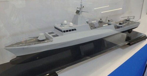 Israel Shipyards' S-80 corvette design, which was unveiled at Euronaval 2022.
