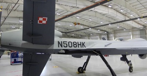 An image of a Reaper with Polish markings accompanied the leasing announcement by Mariusz Blaszczak, deputy prime minister and defence minister.