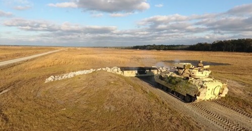 Shown here is a Bradley vehicle at Fort Stewart, Georgia in 2016. In 2023, the US Army plans to select three companies for the next phases of its Optionally Manned Fighting Vehicle competition, a future platform designed to replace the Bradley fleet.