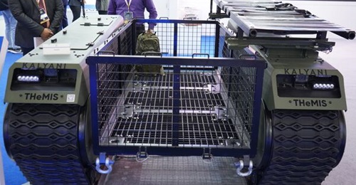 Bharat Forge Limited has showcased the THeMIS UGV at Defexpo 2022.