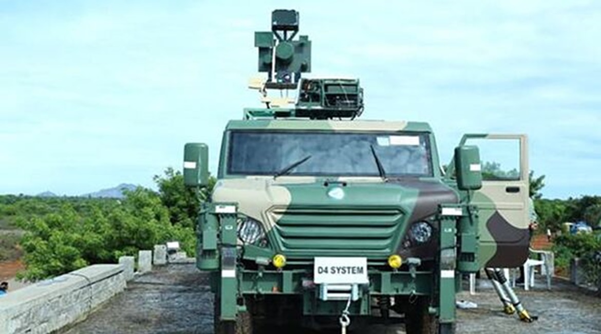 An example of the vehicle-mounted version of the NADS counter-UAV system being acquired by the Indian Navy under a contract awarded to BEL on 31 August.