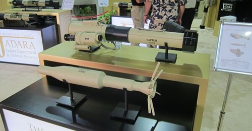 The Jadara Raptor on display at the SOFEX 2022 show.