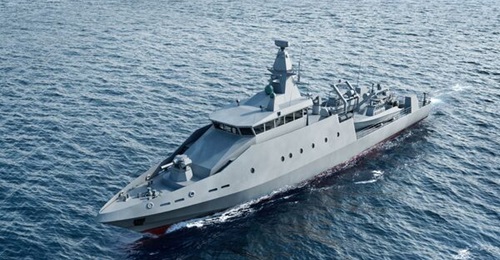The 510 OPV, a 51 m offshore patrol vessel concept that was unveiled by ADSB at Indo Defence 2022.