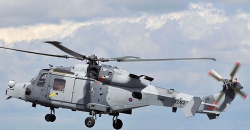Pictured is the AW159 Wildcat helicopter, which has been trialling the Link 16 and Bowman tactical data networks for the British Army and the Royal Navy.