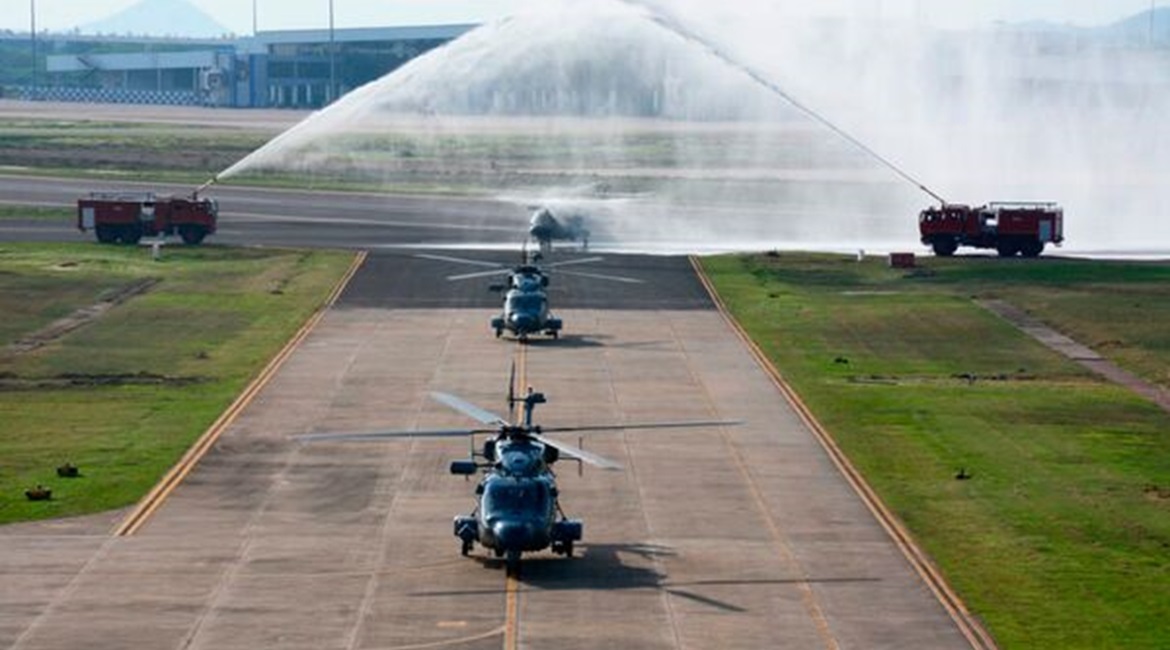 Three Dhruv ALH Mk III helicopters were inducted into the INAS 322 Dega Flight squadron under the IN's Eastern Naval Command in a ceremony held on 7 June at INS Dega.