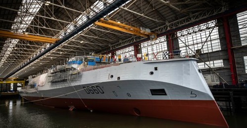 The first FDI frigate on order for the French Navy was floated out at Naval Group's Lorient facility on 7 November.