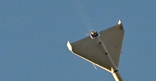 A Shahed-136 flies over Kyiv on 17 October.