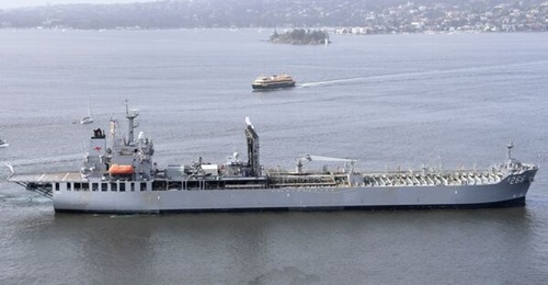 Royal Australian Navy's replenishment tanker HMAS 
        
        . The vessel will be retired in December 2021.