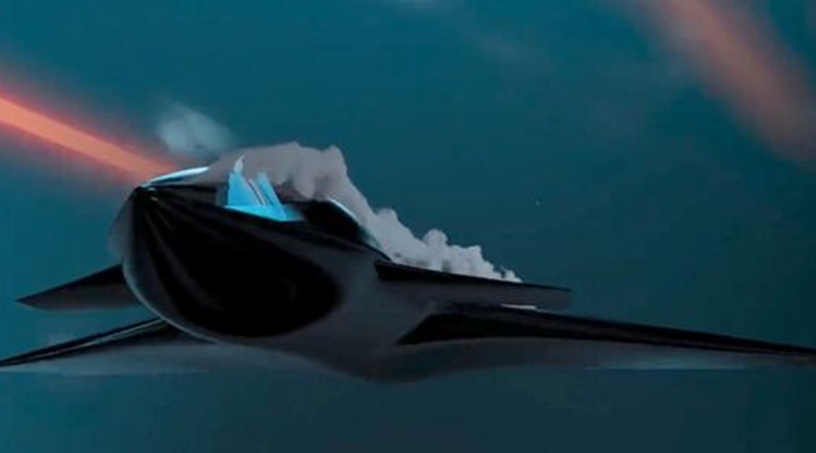A screenshot of a BAE Systems video conceptualising its Project CRANE contract from DARPA to revolutionise aircraft design.