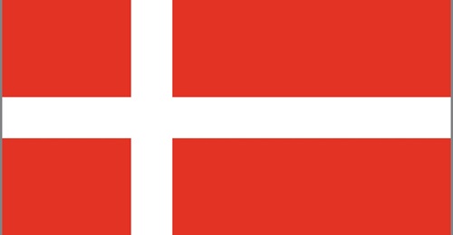 The flag of Denmark.