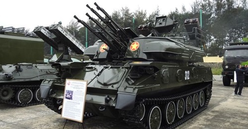 A People's Army of Vietnam ZSU-23-4M unit that has been upgraded with Igla missiles and a locally developed electro-optical system.