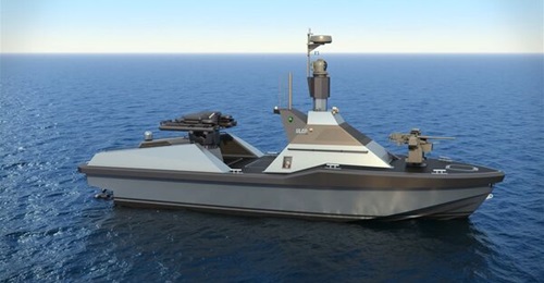 A screen shot of video footage released by the SSB on 11 December showing the new capabilities and payloads of the ULAQ unmanned surface vessel developed by local companies Ares Shipyard and Meteksan.