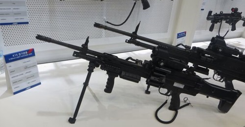 SMT Motiv showcased K15 5.56 mm light machine gun at the DX Korea 2022 exhibition, which was held in Seoul from 21 to 25 September 2022.