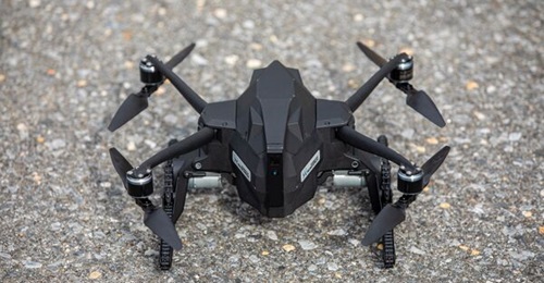 Robotic Research's Pegasus Mini hybrid UAS/UGV. The company received an SBIR Phase II contract from the US Defense Threat Reduction Agency to evolve the aircraft's design and increase its capacity.