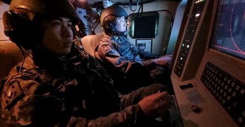 Soldiers from South Korea's V Corps operate a Chun Ma surface-to-air missile during training to counter and destroy enemy small UAVs.