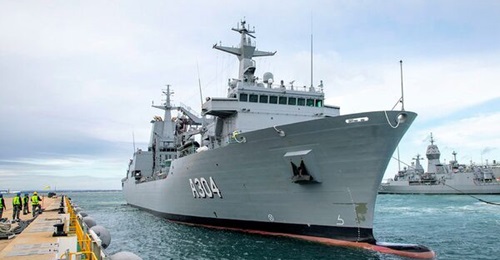 the second Supply-class AOR on order for the RAN, is seen here arriving in Australia from Spain on 21 June. Shipbuilder Navantia announced on 8 September that the DoD in Canberra had accepted delivery of the ship following the completion of a ...