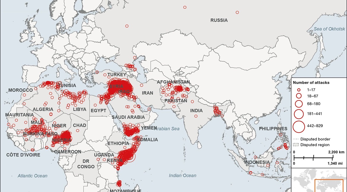 Islamic State and Al-Qaeda attacks 2009-2020