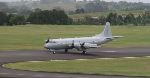 A Royal New Zealand Air Force P-3K2 Orion maritime patrol aircraft is pictured at RNZAF Base Auckland in Whenuapai on 24 January. The service's fleet of three P-3K2s is being retired at the end of January following 57 years of service.