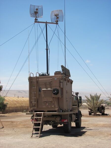 The Technical High Mobility Shelter is a rapidly deployable C2 system that can be fitted on wheeled or tracked vehicles.