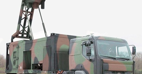 The GM200 tactical, medium-range air-defence radar operates in S band and provides 3D coverage from -7° to 70° in one rotation.