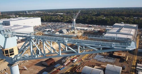 HII broke ground on a new submarine-construction facility at the Newport News Shipbuilding yard in Virginia.
