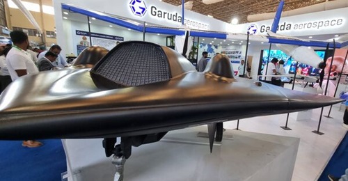 The solar-powered Suraj, a model of which was unveiled at Aero India 2023, is designed by Garuda Aerospace to provide persistent intelligence, surveillance, and reconnaissance capability.