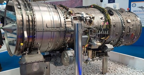 Pictured above is one of three converted GTRE Kaveri derivative engines displayed at Aero India 2023.