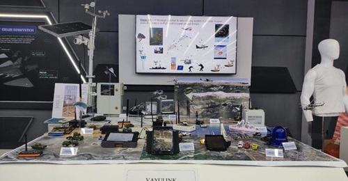 The IAF has developed a new data sharing platform named 'Vayulink' to enhance situational awareness of forces. The IAF displayed a model of Vayulink (pictured) at the Aero India 2023 show in Bangalore.