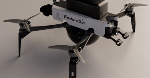 EndureAir's Alakh nano UAV was displayed at Aero India 2023.