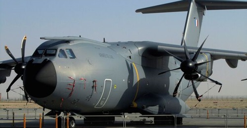 An Airbus A400M at the Dubai Air Show in 2015.