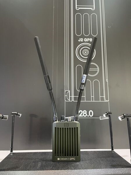 DTC and Cordan unveil the Sentry Mesh 6161-L squad radio at IDEX 2023.