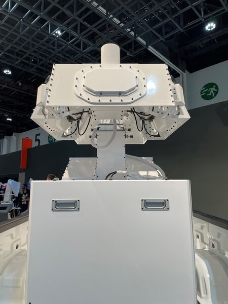 SIGN4L Sky Shield C-UAS system displayed at IDEX 2023, intended for the UAE.