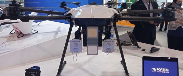 Fortem Technologies displayed counter-drone equipment at the 2021 Dubai Airshow.
