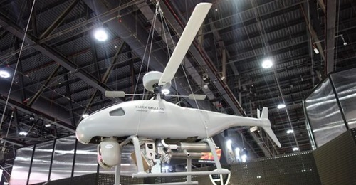Steadicopter Black Eagle 50 Hybrid version UAV with Bird Aerosystems' µMPR.