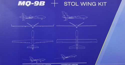 Illustration of GA-ASI MQ-9B with STOL wing kit.