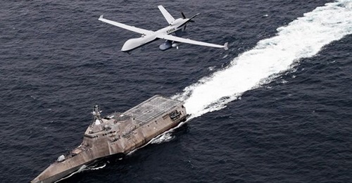 The trial operation of an MQ-9B SeaGuardian with the Japan Maritime Self-Defense Force is intended to assess the adaptability of the RPAS for manned-unmanned teaming with naval vessels and manned aircraft. Here, an MQ-9B co-operates with the 
...